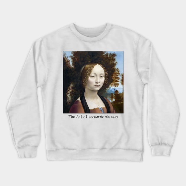 Leonardo da Vinci Renaissance artist painting Crewneck Sweatshirt by PlanetMonkey